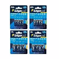 باتری قلمی و نیم قلمی گیگاسل مدل Premium Alkaline بسته 16 عددی