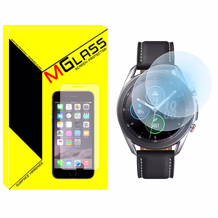 محافظ صفحه نمایش شیشه‌ای ام گلس مدل SH-MG مناسب برای ساعت هوشمند سامسونگGALAXY   Watch 3 41mm بسته دو عددی