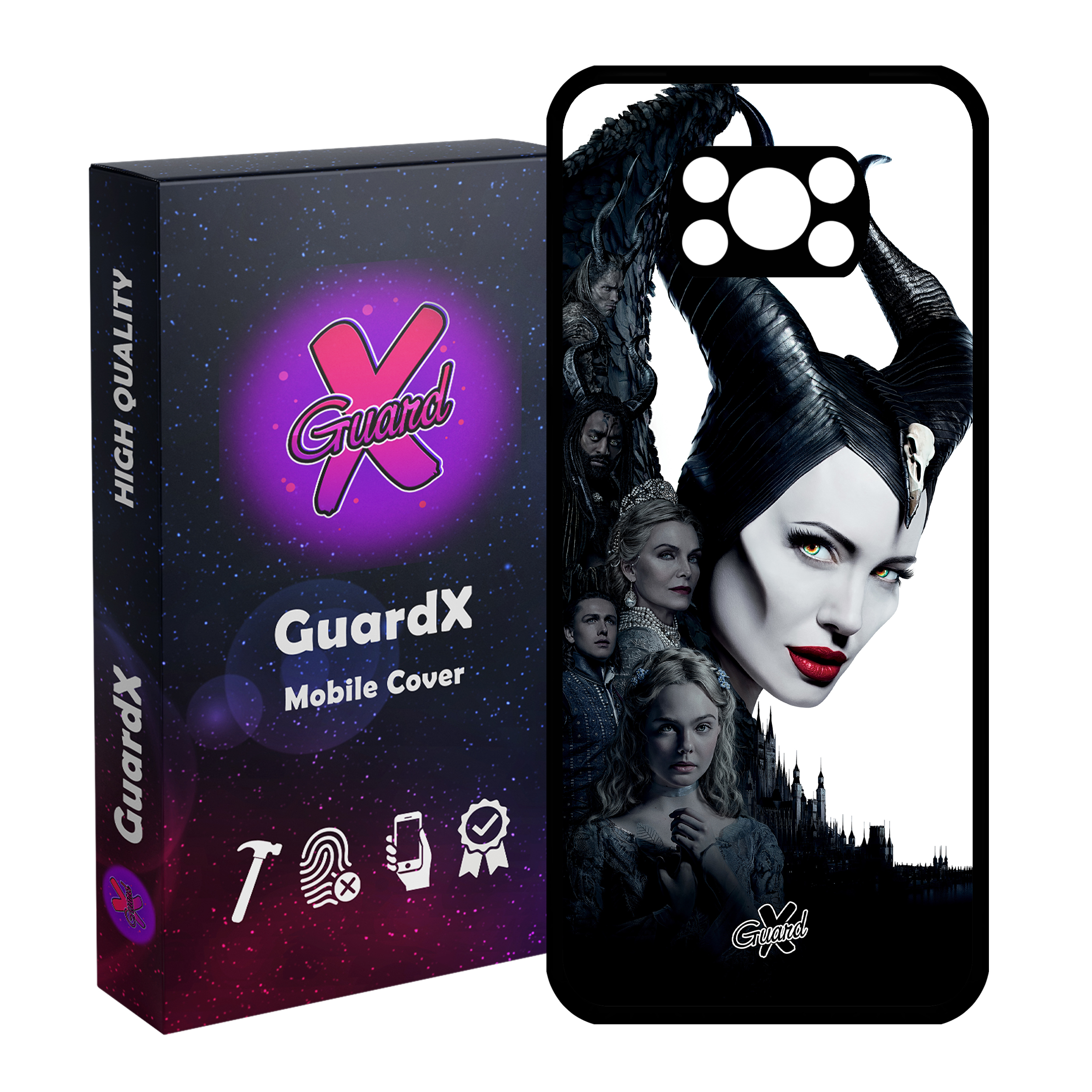 کاور گارد ایکس طرح Maleficent مدل Glass10147 مناسب برای گوشی موبایل شیائومی Poco X3 Pro