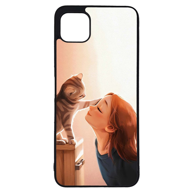 کاور طرح دختر و گربه کد G-151 مناسب برای گوشی موبایل سامسونگ Galaxy A22 5G | دیجی قاب دونی