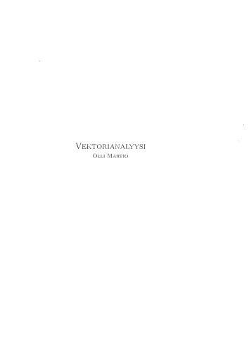 خرید و دانلود نسخه کامل کتاب Vektorianalyysi