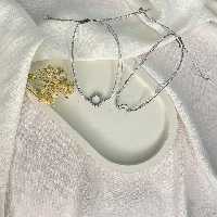 دستبند ست ماه و خورشید گره کشویی با نخ لمه ای درجه یک