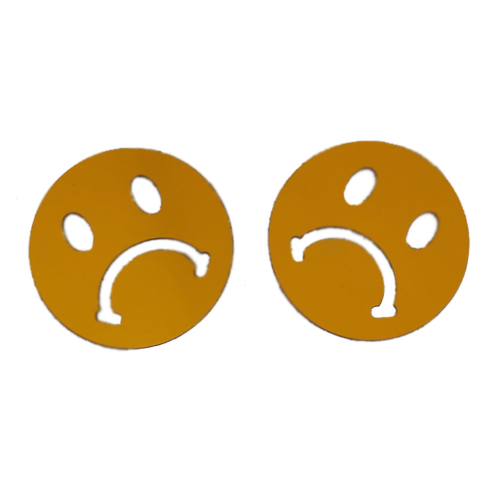 آینه پلکسی گلس سانا مدل استیکر غمگین مجموعه دو عددی