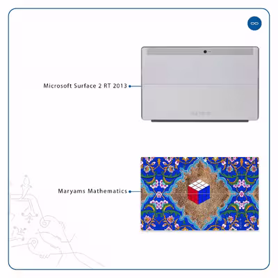 برچسب پوششی ماهوت مدل Maryams Mathematics مناسب برای تبلت مایکروسافت Surface 2 RT 2013