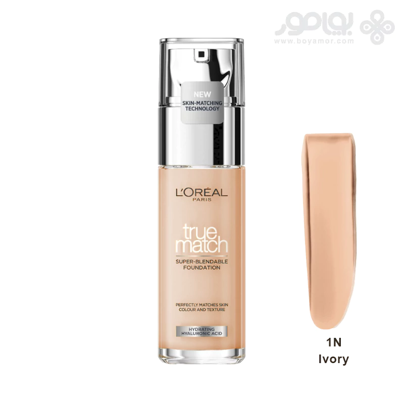 کرم پودر لورال سری True Match شماره 1N رنگ IVORY حجم 30 میل