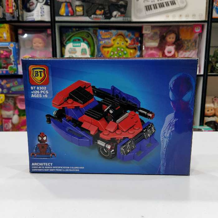 اسباب بازی لگو ماشین اسپایدرمن 126 قطعه کد BT8302 مناسب 6 سال به بالاست 