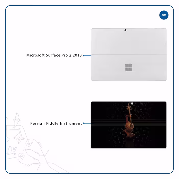 برچسب پوششی ماهوت مدل Persian Fiddle Instrument مناسب برای تبلت مایکروسافت Surface Pro 2 2013