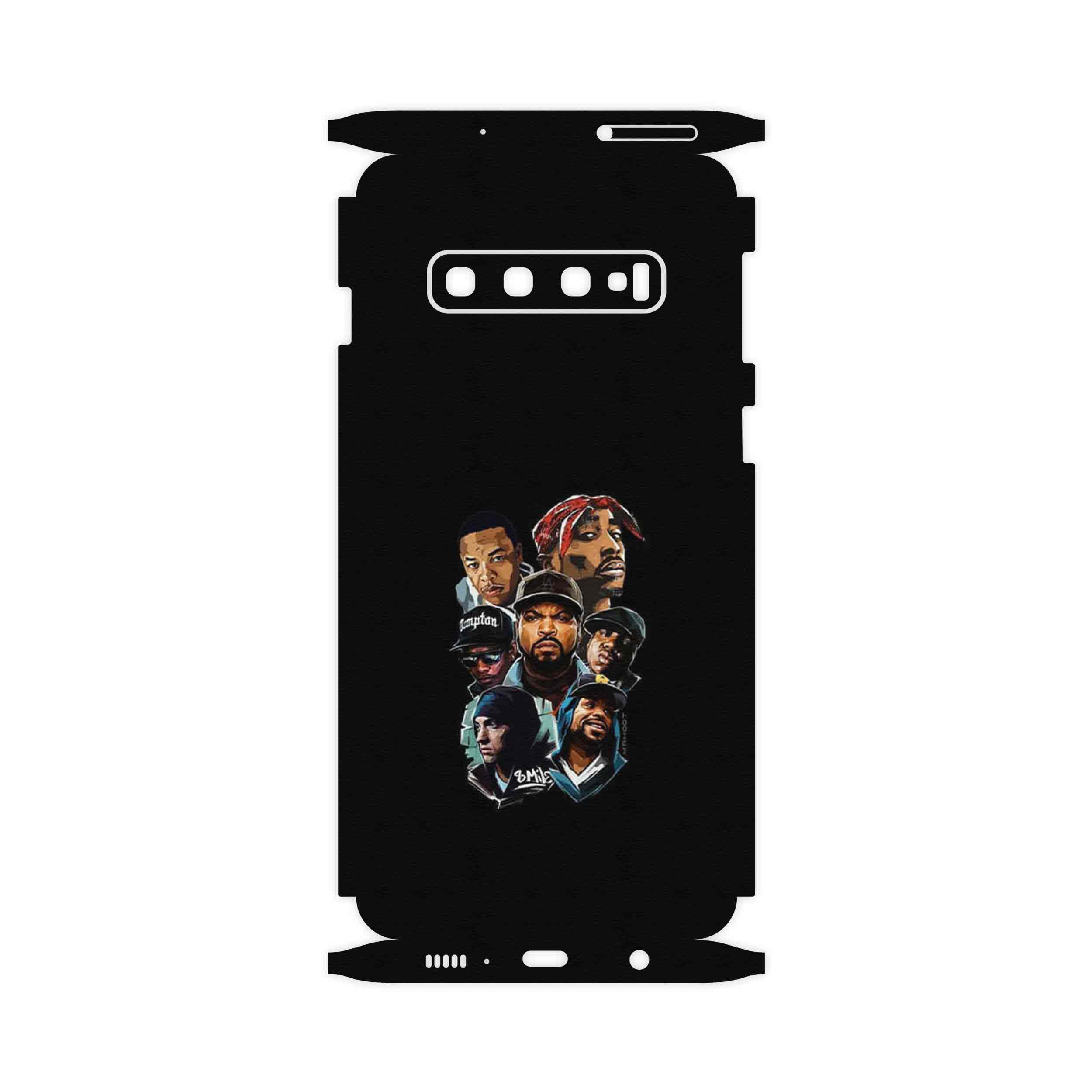 برچسب پوششی ماهوت مدل Great Rappers Digital Art-FullSkin مناسب برای گوشی موبایل سامسونگ Galaxy S10