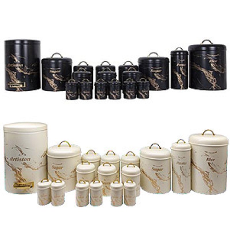 سرویس آشپزخانه ویکتوریا طرح ماربل 17 پارچه آرتیستون یک سال ضمانت در رنگبندی