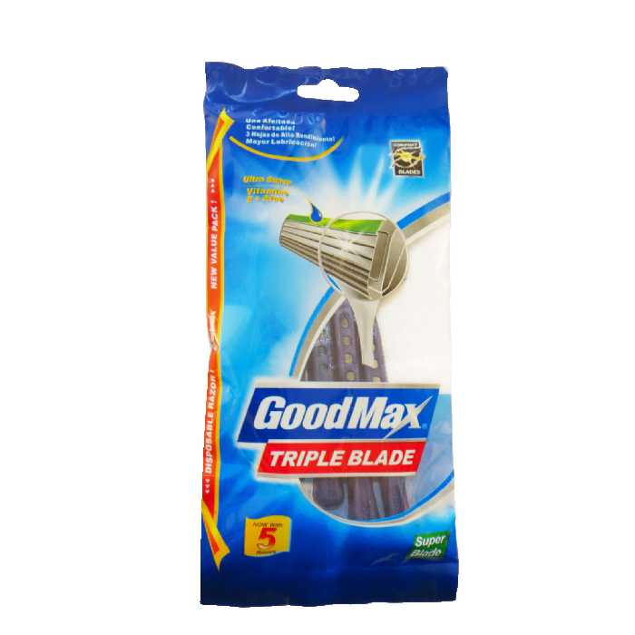 خود تراش گود مکس مدل triple blade بسته 5 عددی