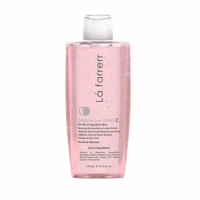 تونر پاک کننده صورت لافارر مدل Dry & Sensitive Skin کد 2 حجم 170 میلی لیتر