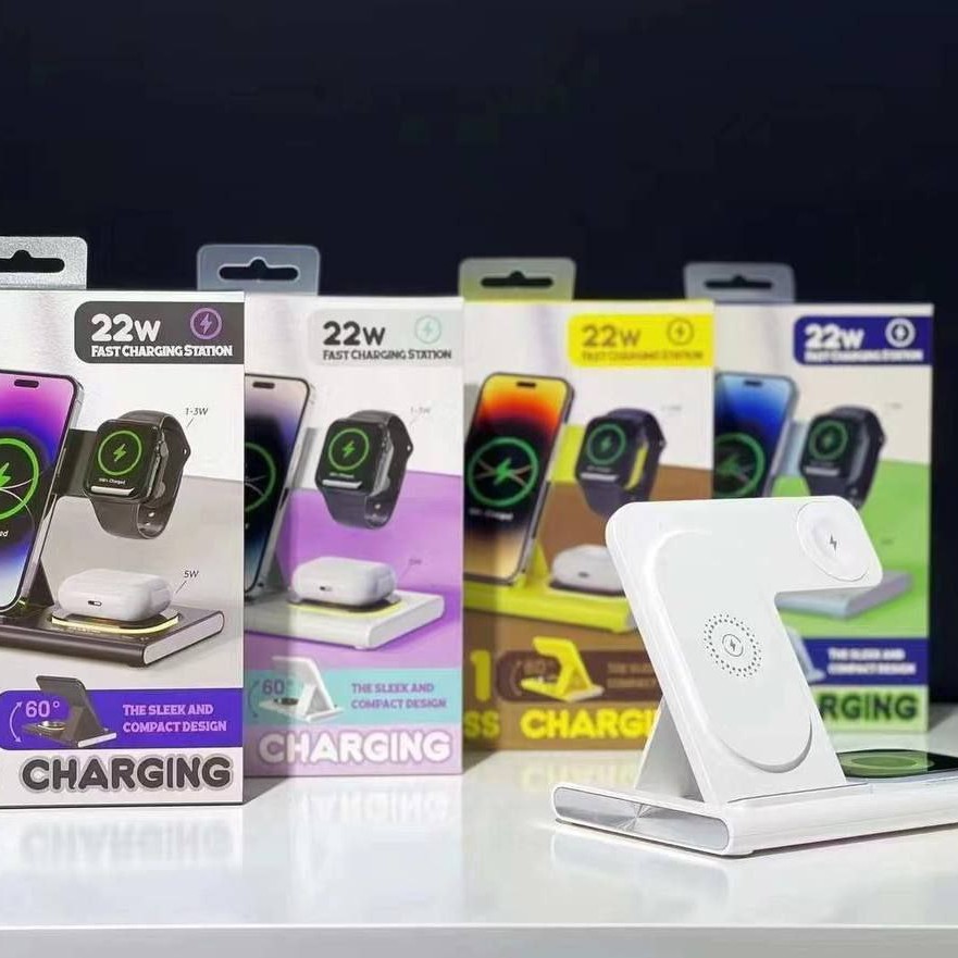 شارژر وایرلس سه کاره MOXOM
مدل MX-ST11 
                                             