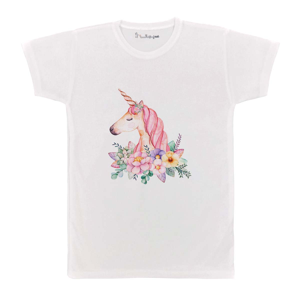 تی شرت بچگانه پرمانه طرح Unicorn کد pmt.3099