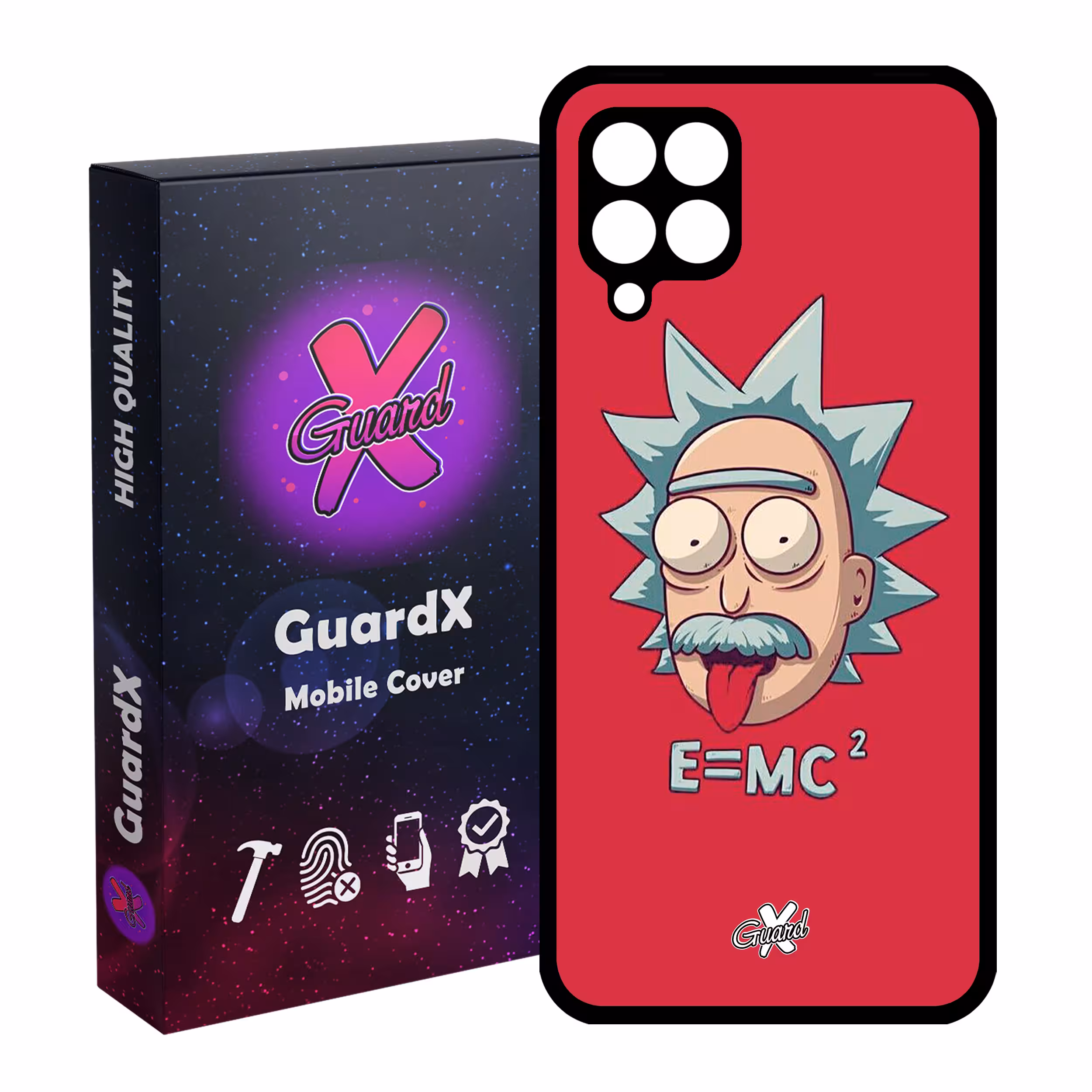 کاور گارد ایکس طرح Rick and Morty مدل Glass10046 مناسب برای گوشی موبایل سامسونگ Galaxy A22 4G