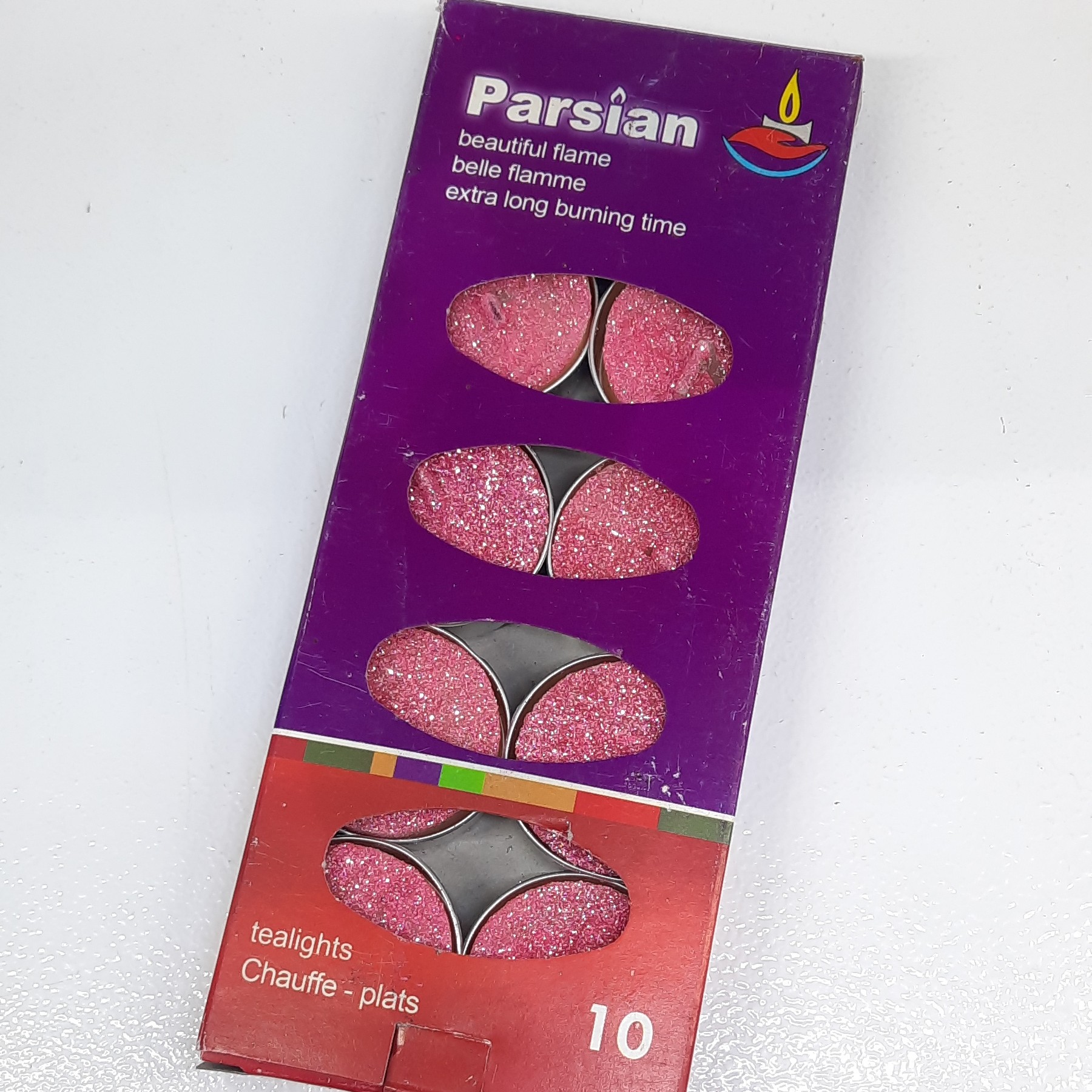 شمع وارمر  اکلیلی 10 عددی صورتی (3 ساعت سوز)