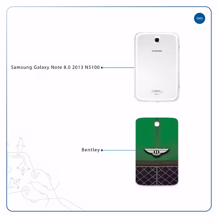 برچسب پوششی ماهوت مدل Bentley مناسب برای تبلت سامسونگ Galaxy Note 8.0 2013 N5100