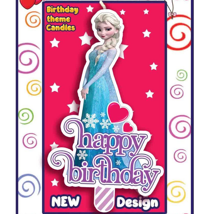 شمع تم تولد پارافین(شخصیت) فروزن Frozen تک و عمده(24 عدد)