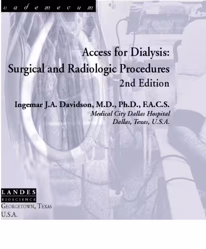 خرید و دانلود نسخه کامل کتاب Access for Dialysis - Surgical and Radiologic Procedures 2nd Ed - Vademecum