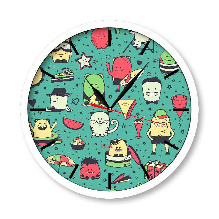 ساعت دیواری راویتا طرح فانتزی مدل 1002