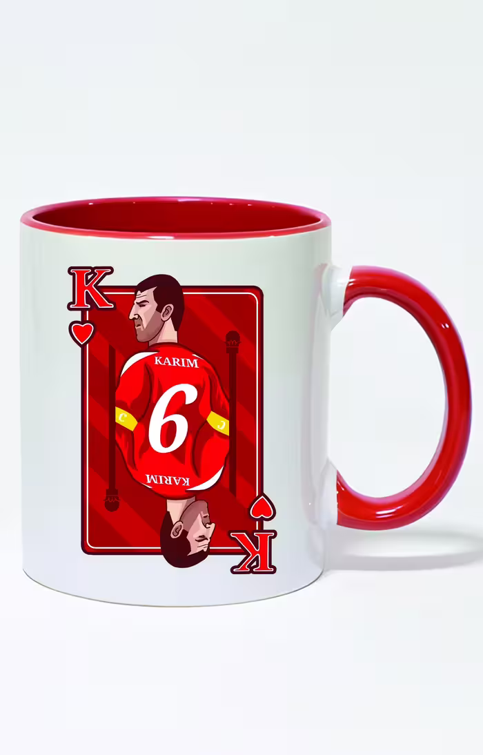 ماگ دسته و داخل رنگی طرح کریم باقری پرسپولیس کد 3459