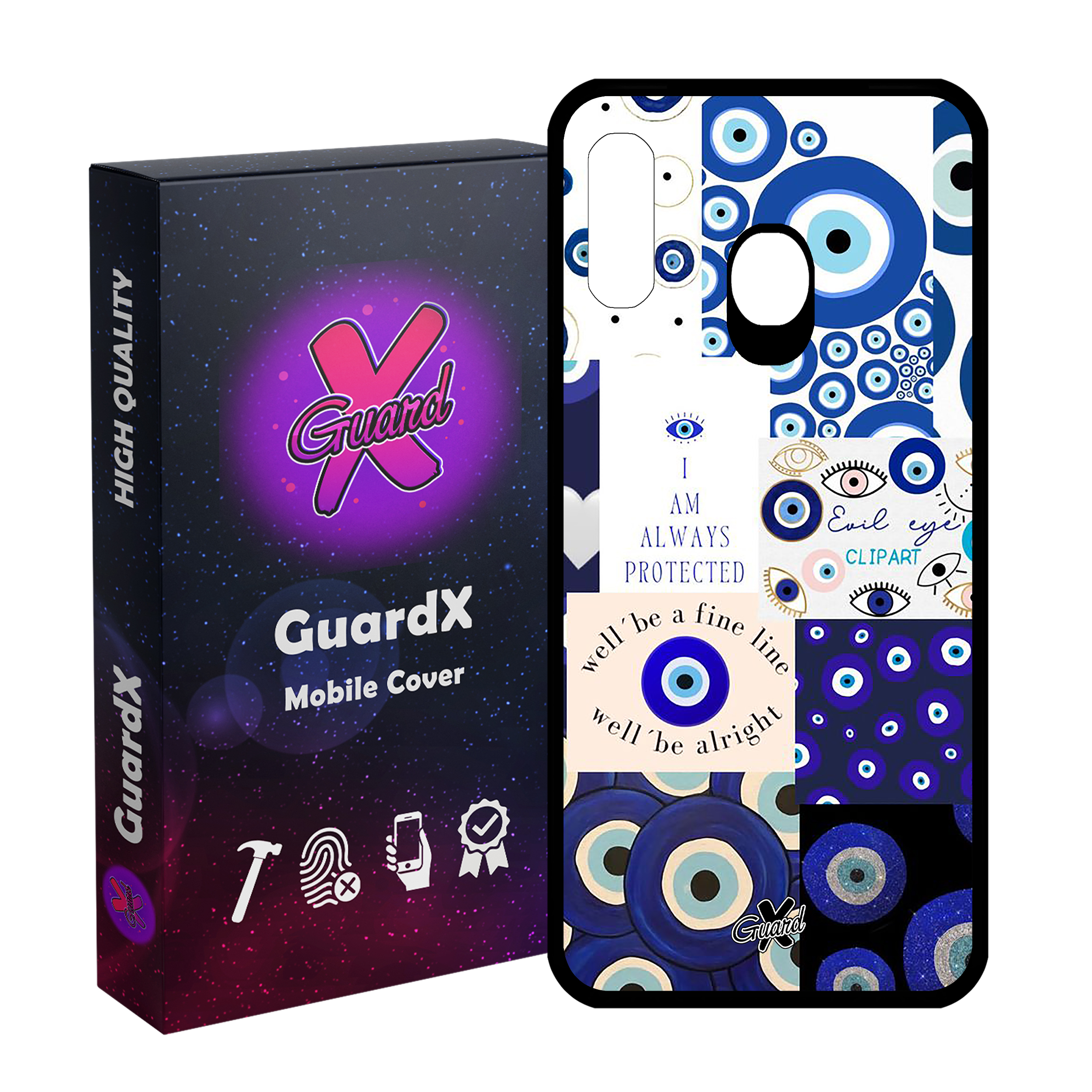 کاور گارد ایکس طرح چشم نظر مدل Glass10430 مناسب برای گوشی موبایل سامسونگ Galaxy A30/A20/M10S