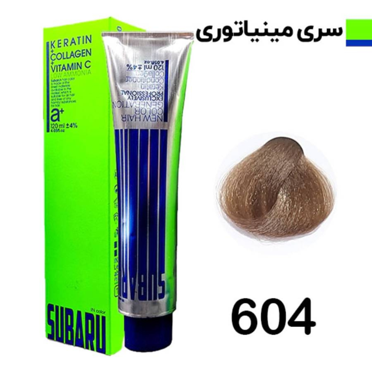 رنگ مو سوبارو شماره 604 رنگ بلوند گرانیتی حجم 120 میلی لیتر