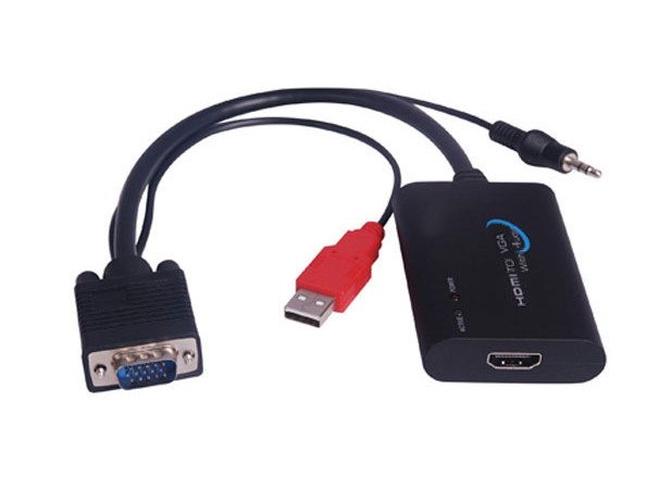 مبدل تصویر دیجیتال HDMI به تصویر آنالوگ VGA به همراه صدا فرانت