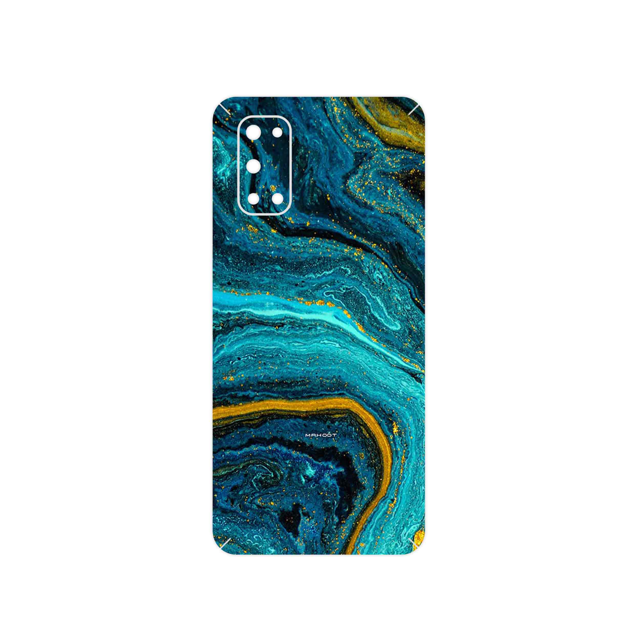 برچسب پوششی ماهوت مدل Turquoise marblewith golden streaks مناسب برای گوشی موبایل ریلمی 7 5G