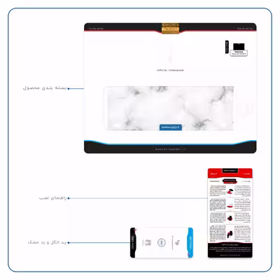 برچسب پوششی ماهوت مدل Blanco-Smoke-Marble مناسب برای تبلت سامسونگ Galaxy Tab S 10.5 2014 T805