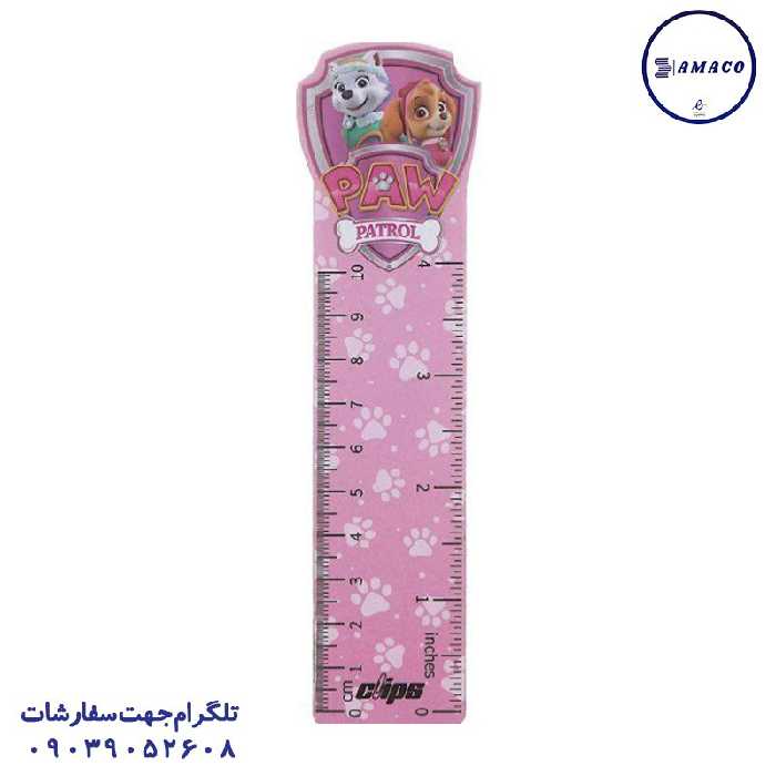 خط کش 15 سانت چوبی کلیپس