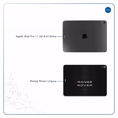 برچسب پوششی ماهوت مدل Range-Rover-Logo مناسب برای تبلت اپل iPad Pro 11 2018 A1934