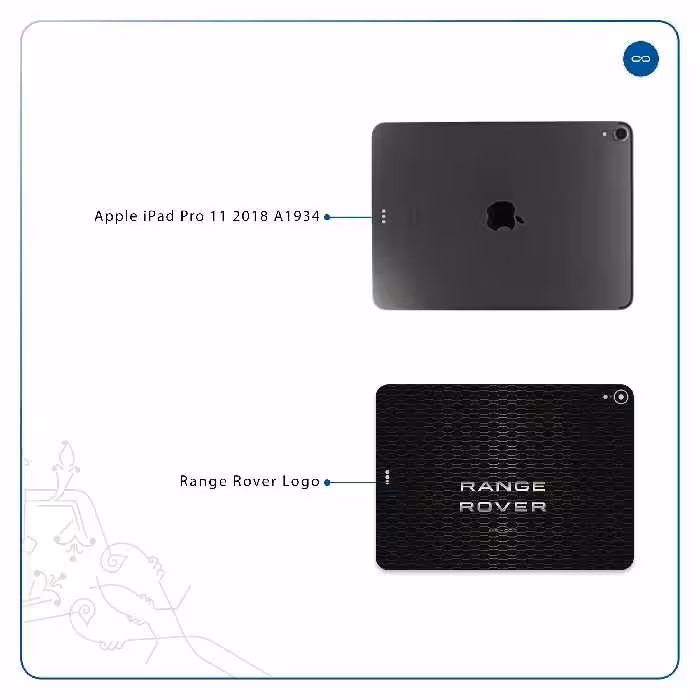 برچسب پوششی ماهوت مدل Range-Rover-Logo مناسب برای تبلت اپل iPad Pro 11 2018 A1934