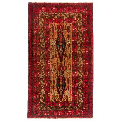 فرش دستبافت سه متری مدل  نقشه بلوچ  کد 33.1849