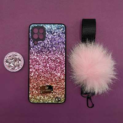 کاور مدل AK-1 مناسب برای گوشی موبایل سامسونگ Galaxy A22 4G به همراه بند و پایه نگهدارنده