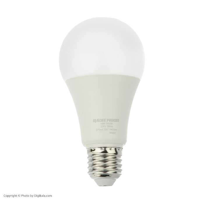  لامپ ال ای دی 16 وات بدیع نور مدل حبابی پایه E27 بسته 5 عددی