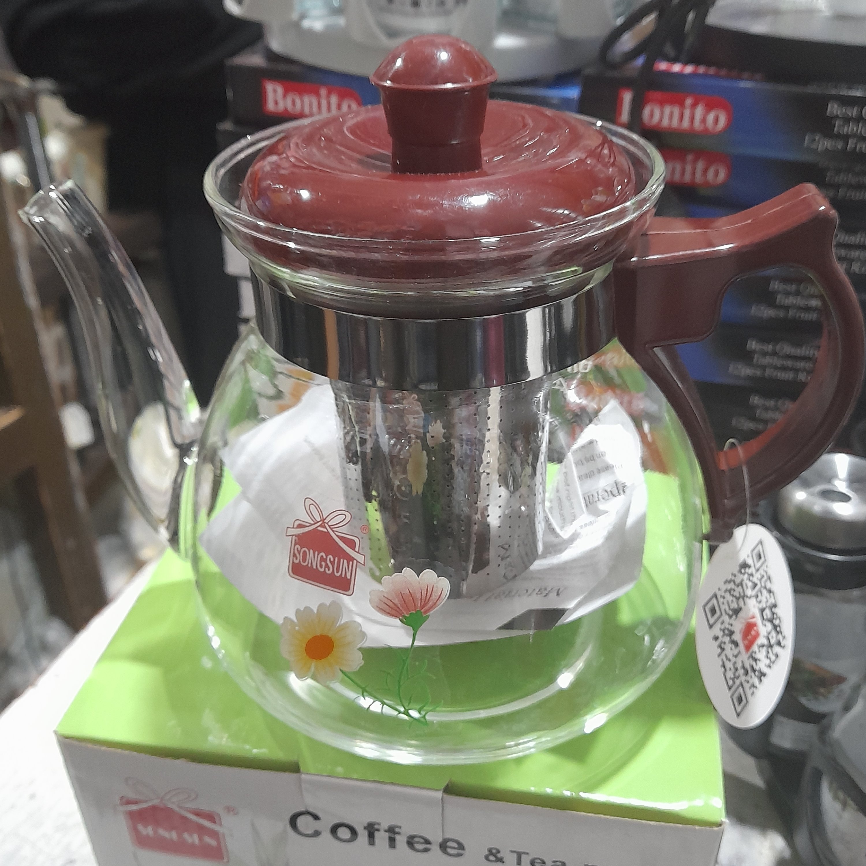 قوری پیرکس 1000 میلی لیتر مستقیم روی آتش