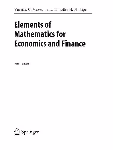 خرید و دانلود نسخه کامل کتاب Elements of Mathematics for Economics and Finance