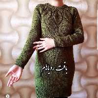 تونیک دخترانه بسیار جذاب سایز 38 تا 42 قدکار 75  سانتیمترکاموا ترک یارن ارت مرینو 50 درصدپشم 