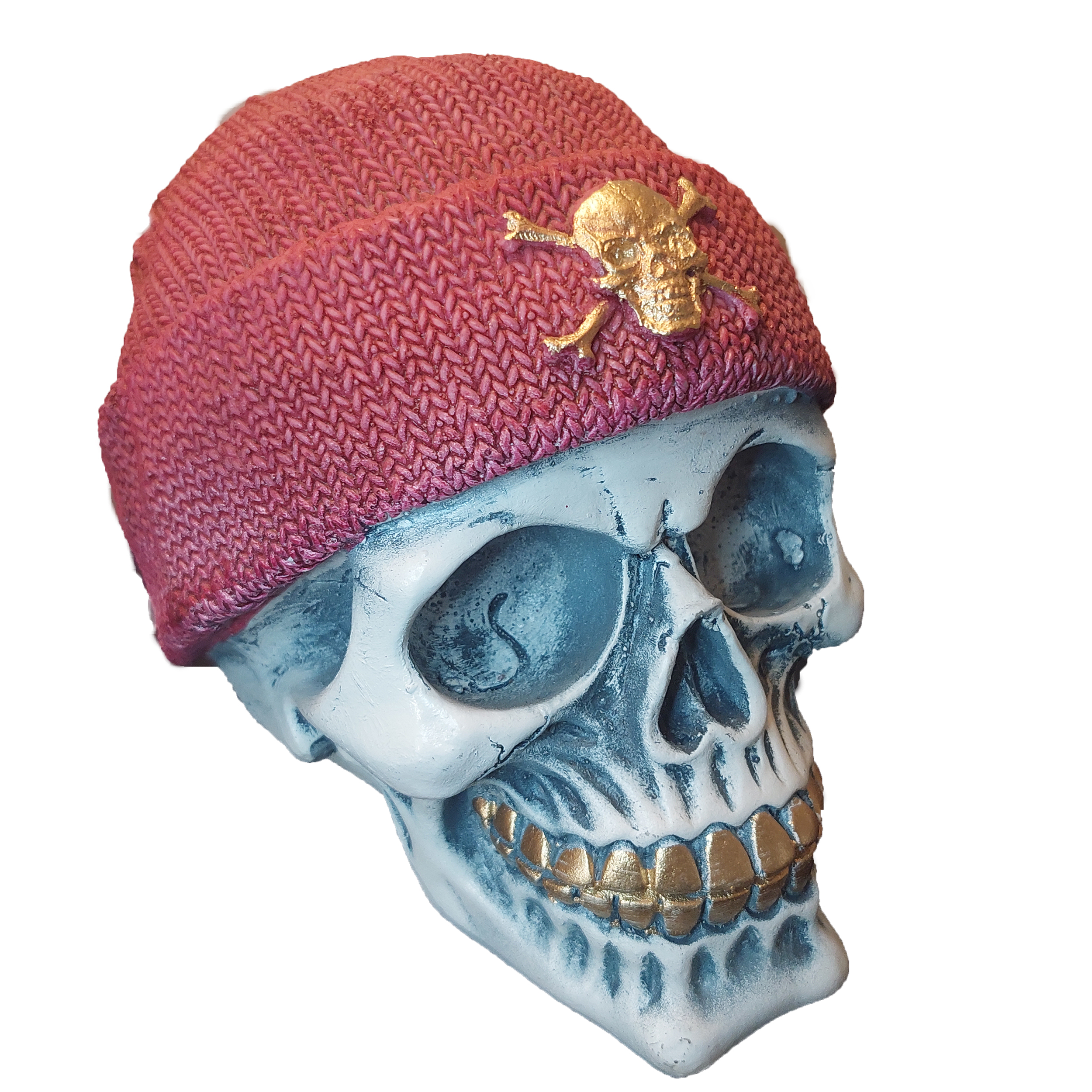 مجسمه مدل اسکلت جمجمه کلاهدار کد 2022