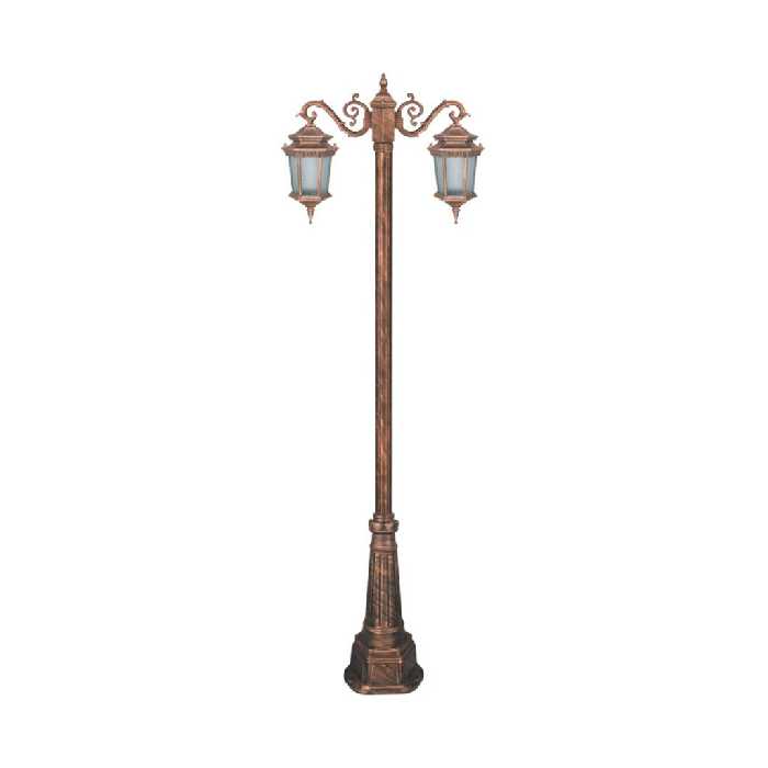 چراغ دوشاخه حیاطی و پارکی تکشیدفام مدل معبد رابو کد 91215-15-7322