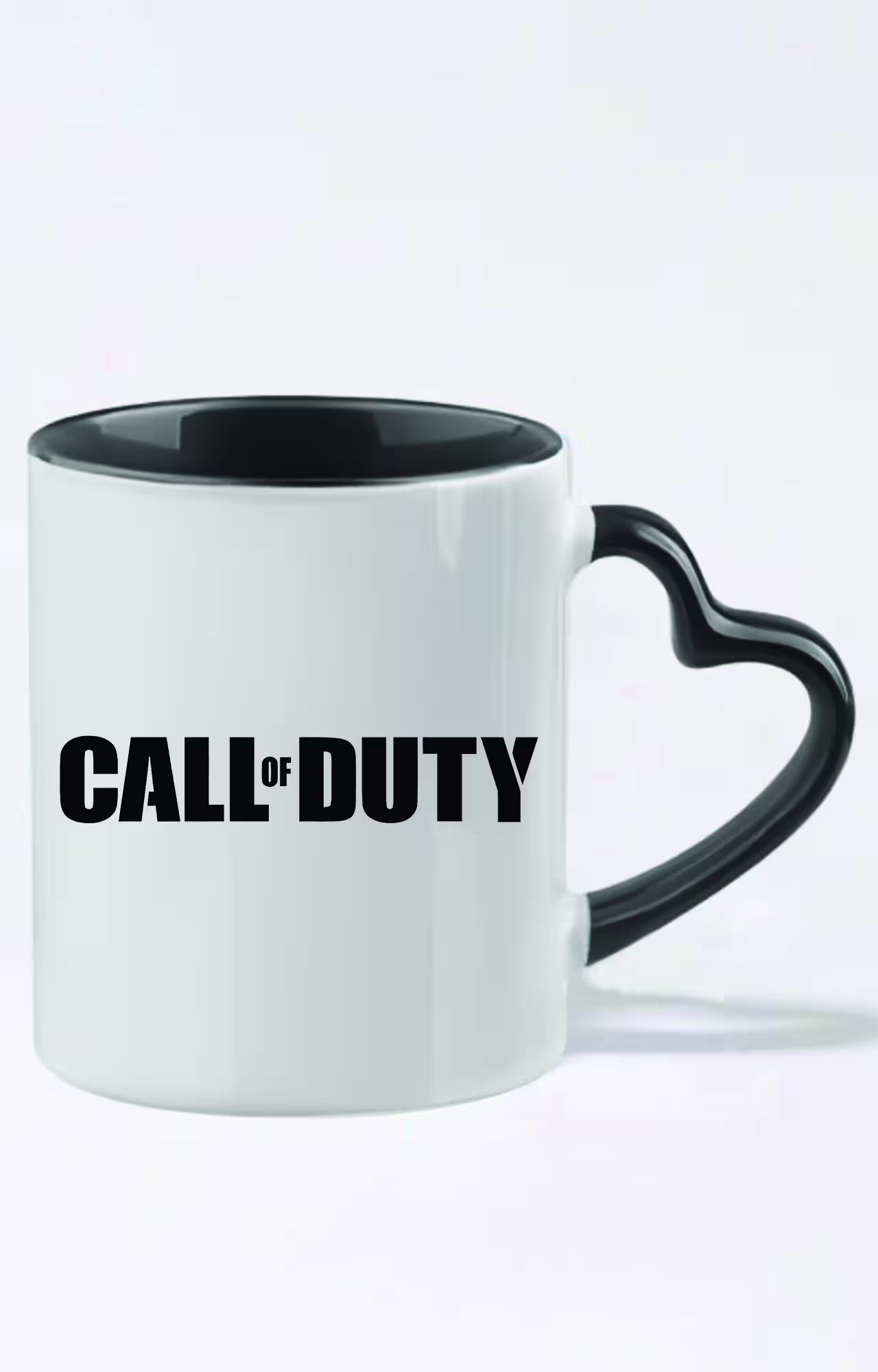 ماگ دسته قلبی رنگی طرح call of duty کد 3584