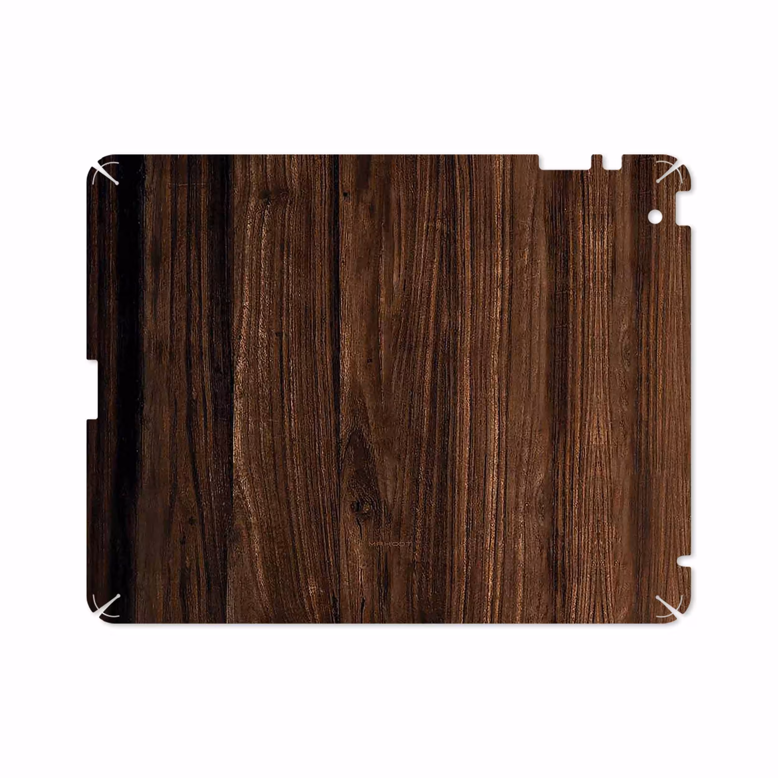 برچسب پوششی ماهوت مدل Dark Walnut Wood مناسب برای تبلت اپل iPad 2 2011 A1397