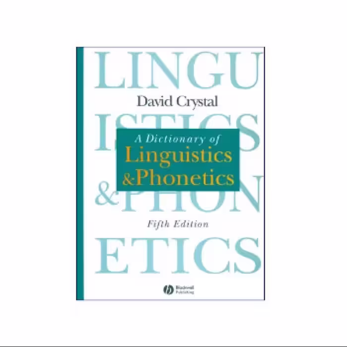 A Dictionary Of Linguistics And Phonetics 5th Edition کتاب