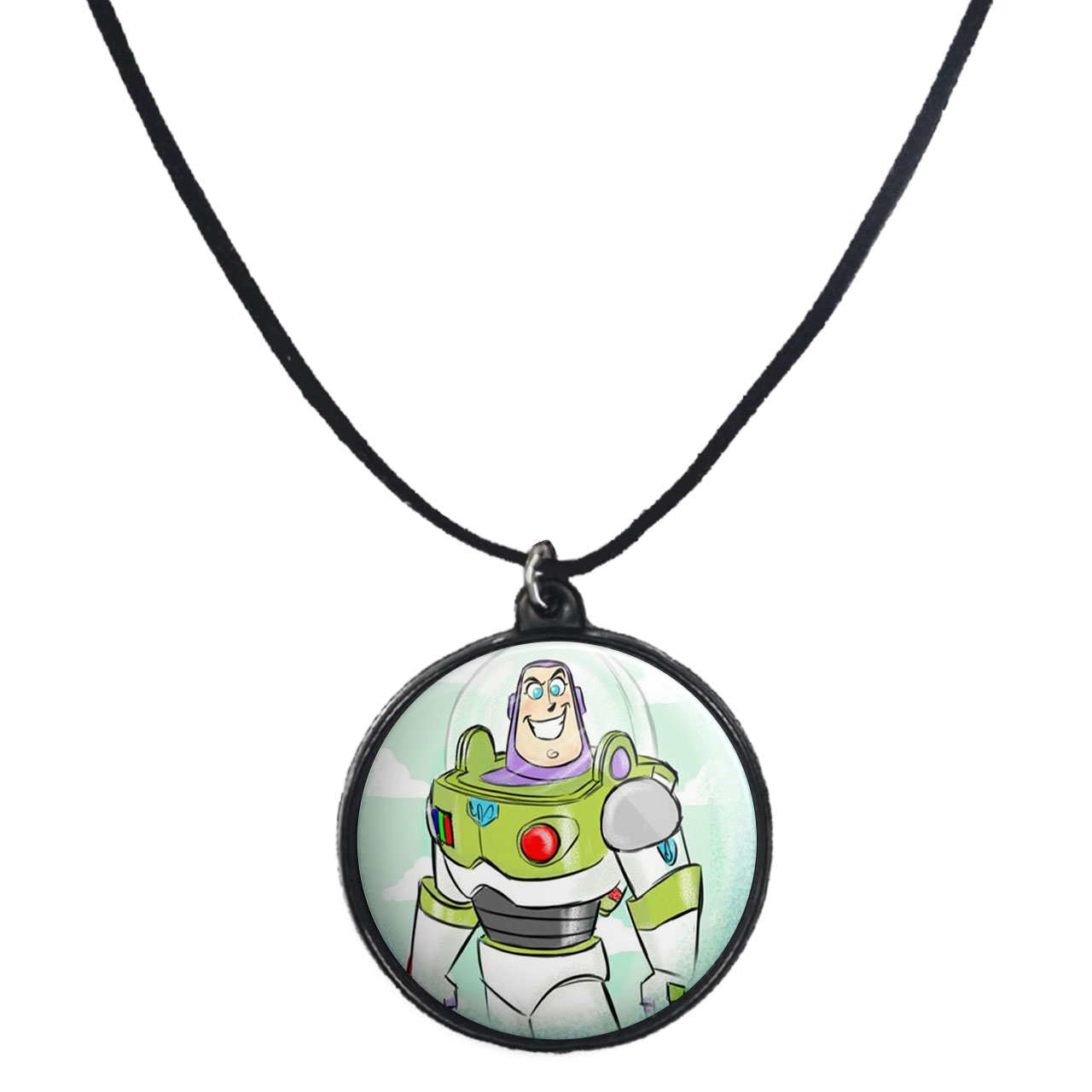 گردنبند پرمانه طرح buzz lightyear کد pmb.26382مدل دو طرفه