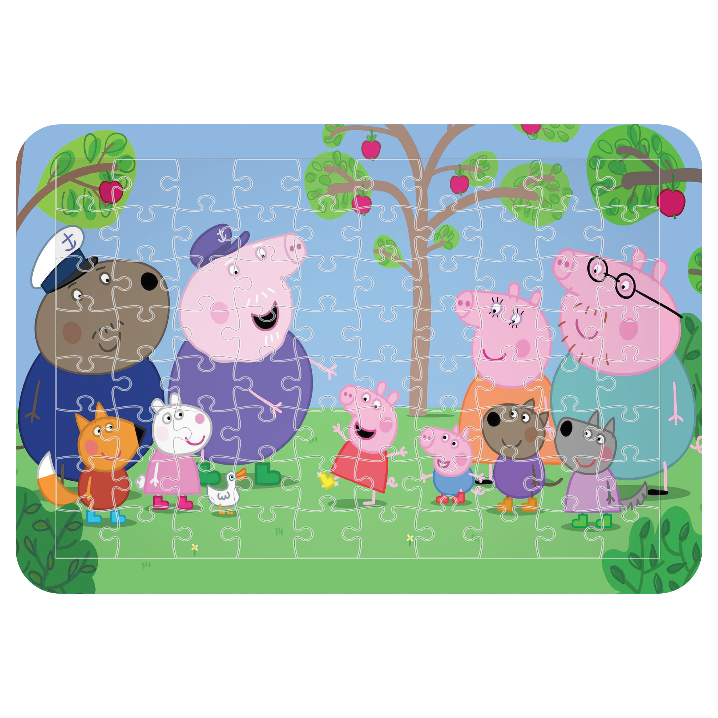 پازل 54 تکه اطلس آبی طرح کارتون پپا پیگ مدل P1209