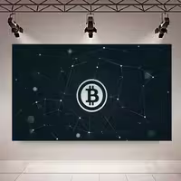 تابلو شاسی طرح بیتکوین مدل White BTC کد AR1350 | دنیای قاب