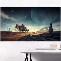 تابلو شاسی مدل گیمینگ طرح پوستر اصلی بازی جدید game استار فیلد starfield کد 1076 | دنیای قاب