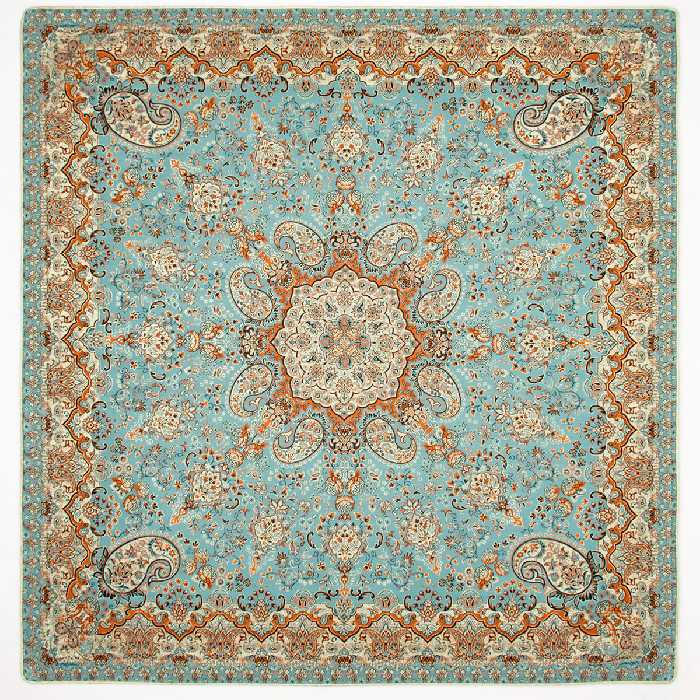 رومیزی ترمه رضایی طرح اطلس مدل مربع