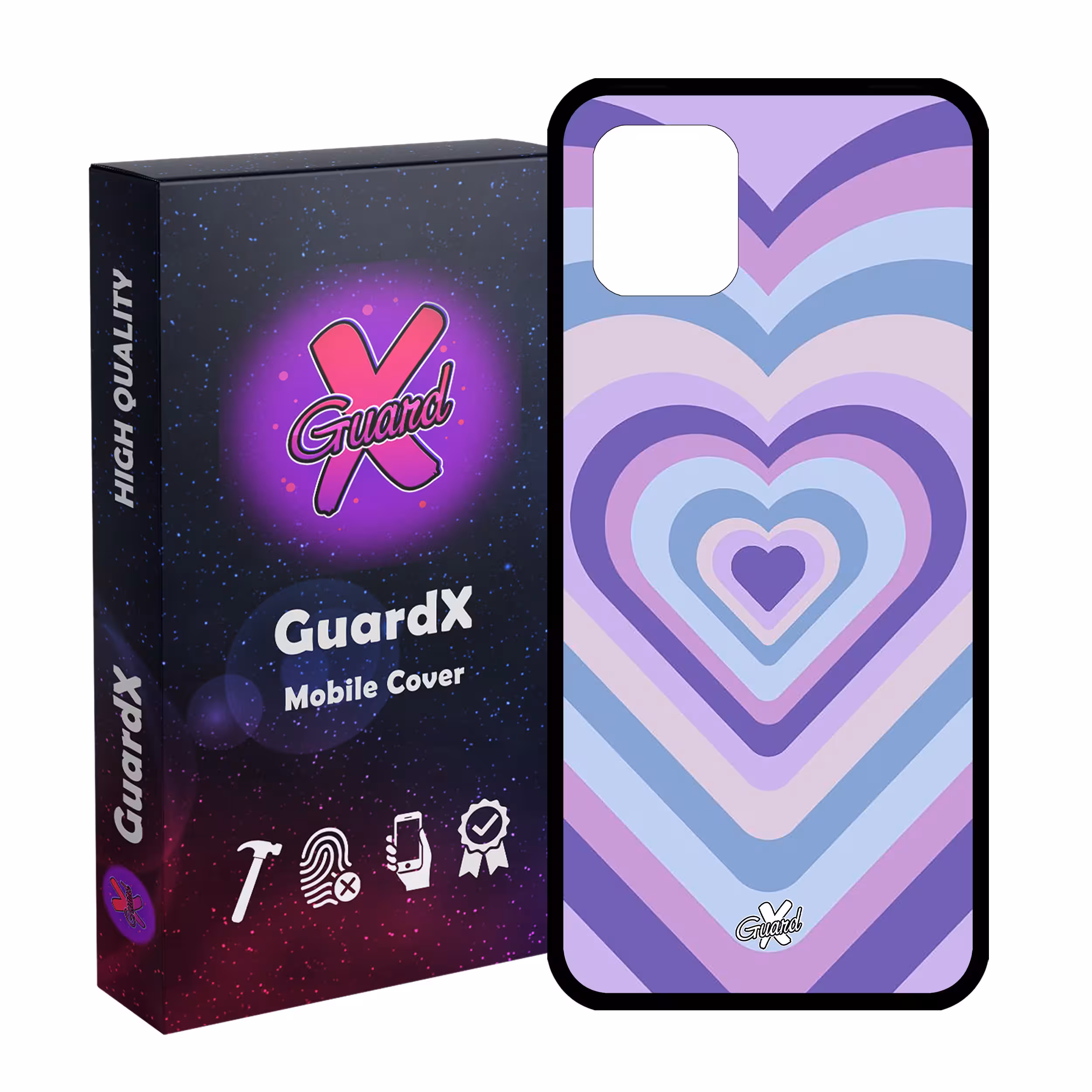کاور گارد ایکس طرح قلب مدل Glass10534 مناسب برای گوشی موبایل سامسونگ Galaxy Note 10 Lite / A81