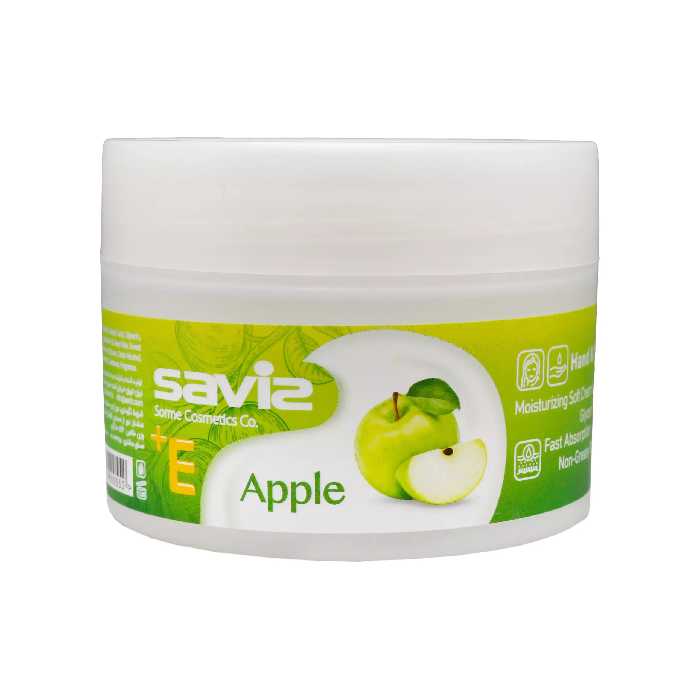کرم نرم کننده و مرطوب کننده حاوی سیب و ویتامین E حجم 180 گرم ساویز